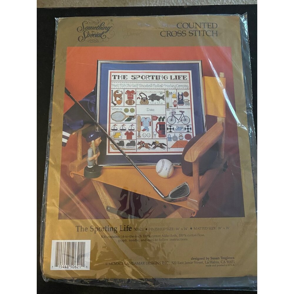 Something Special Counted Cross Stitch Kit #50621 The Sporting Life 14" x 14"